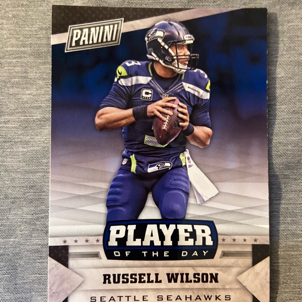 Russell Wilson Seattle Seahawks 2016 Panini Player Of The Day Card #19